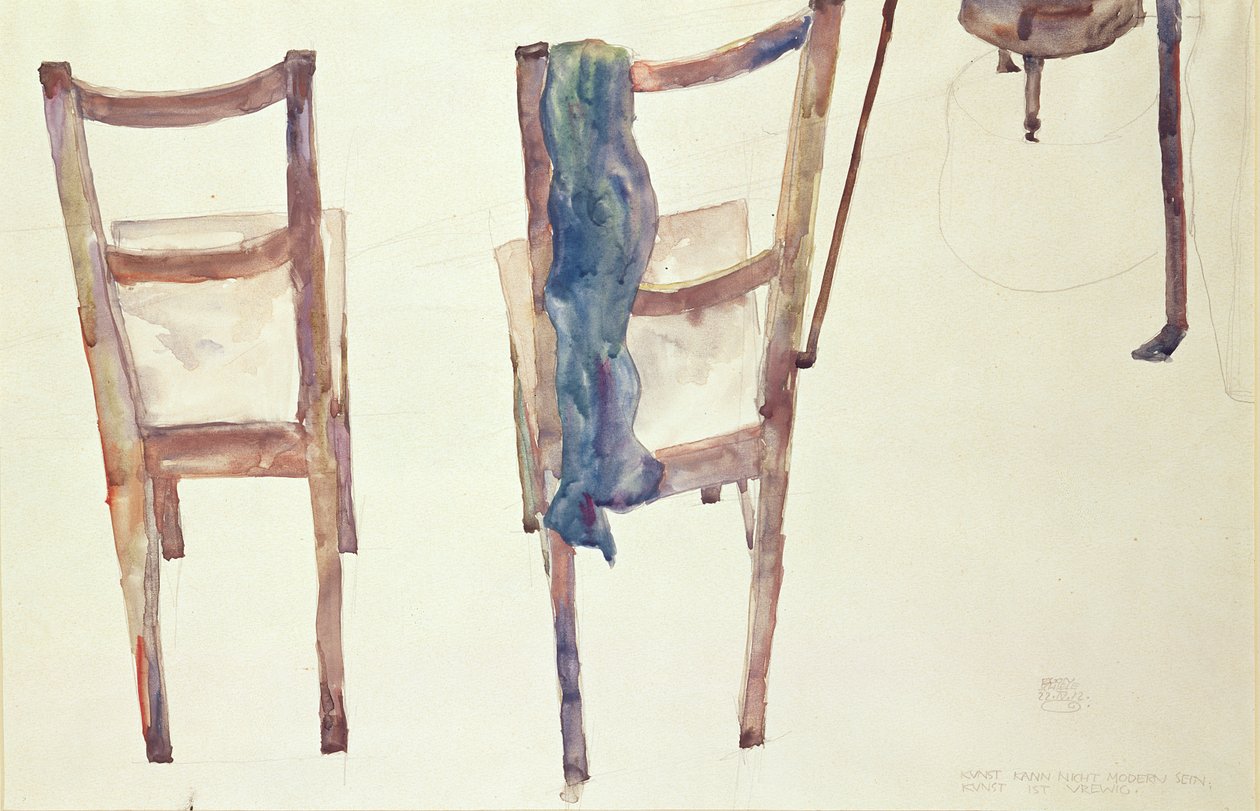 Sztuka nie może być nowoczesna: sztuka jest wieczna, 1912 autorstwa Egon Schiele