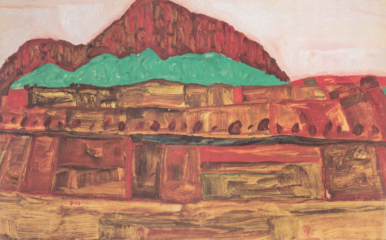 Górski krajobraz autorstwa Egon Schiele