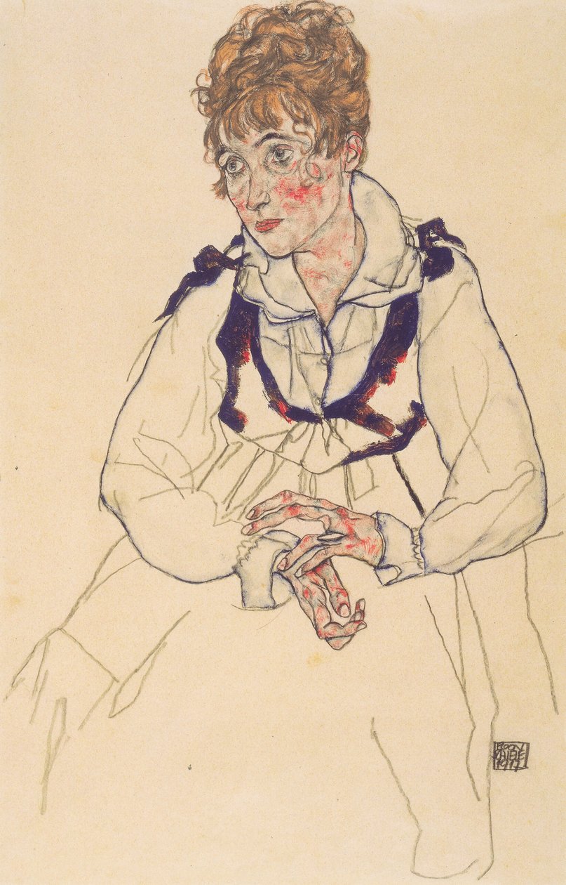 Portret Edith Schiele autorstwa Egon Schiele