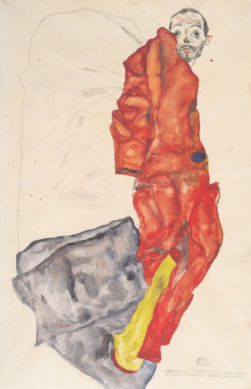 Powstrzymywanie artysty jest przestępstwem, nazywa się kiełkowanie życia, morderstwo autorstwa Egon Schiele