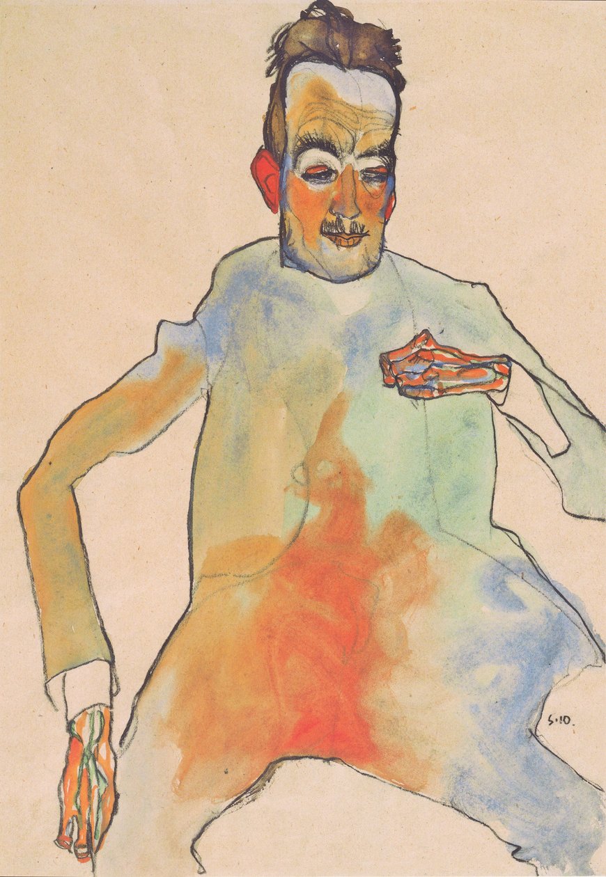 Wiolonczelista autorstwa Egon Schiele