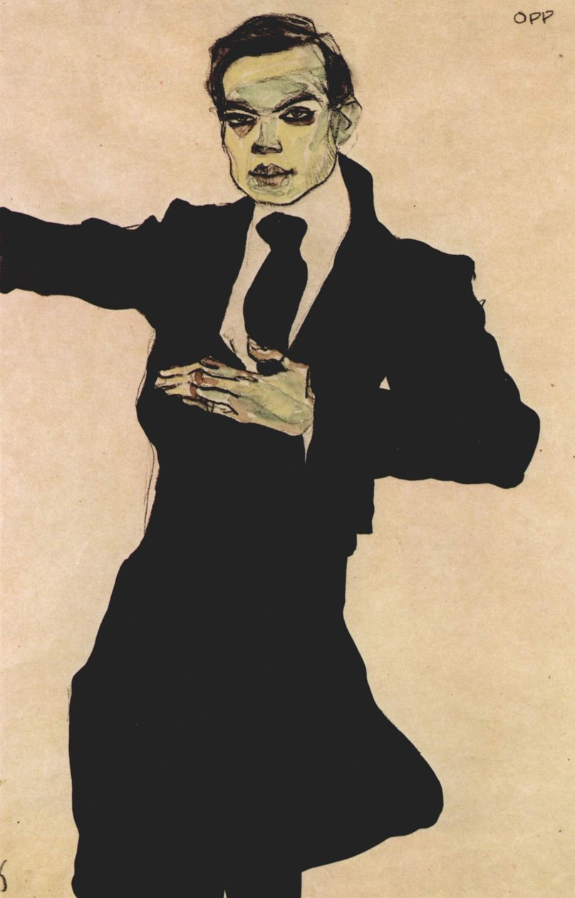 Malarz Max Oppenheimer autorstwa Egon Schiele