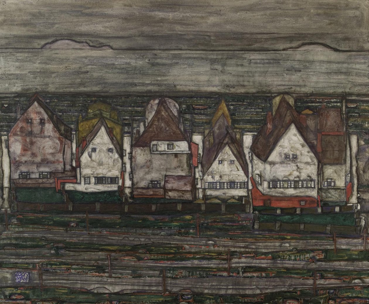 Domy nad morzem autorstwa Egon Schiele