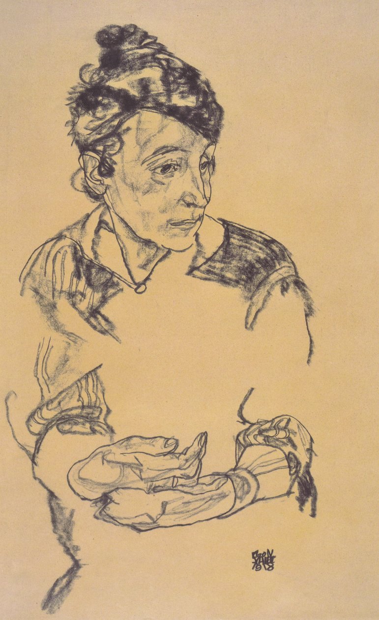 Matka artysty autorstwa Egon Schiele