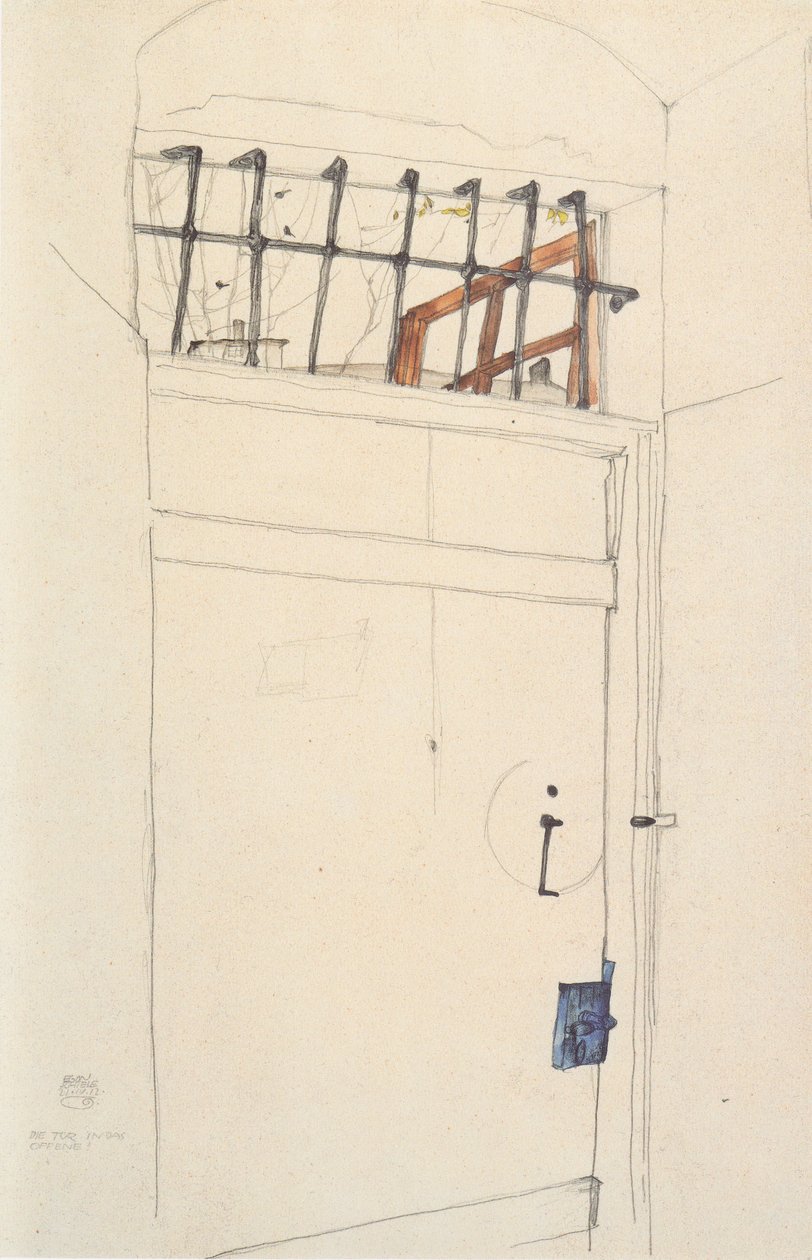Drzwi na otwarte autorstwa Egon Schiele