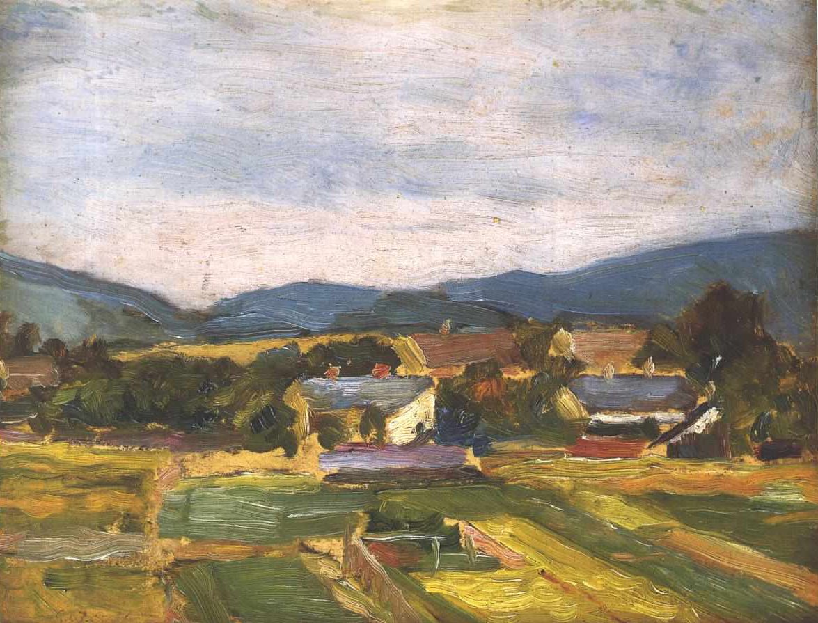 Krajobraz w Dolnej Austrii autorstwa Egon Schiele