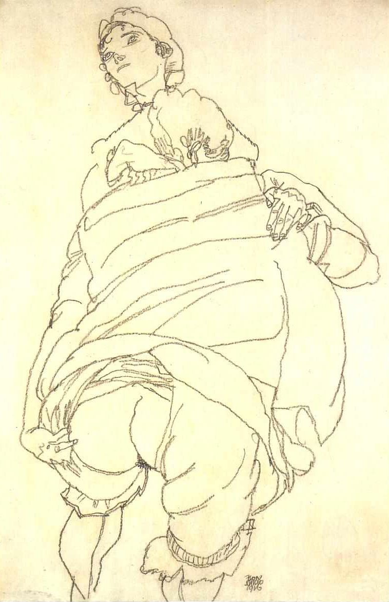 Para lesbijek autorstwa Egon Schiele