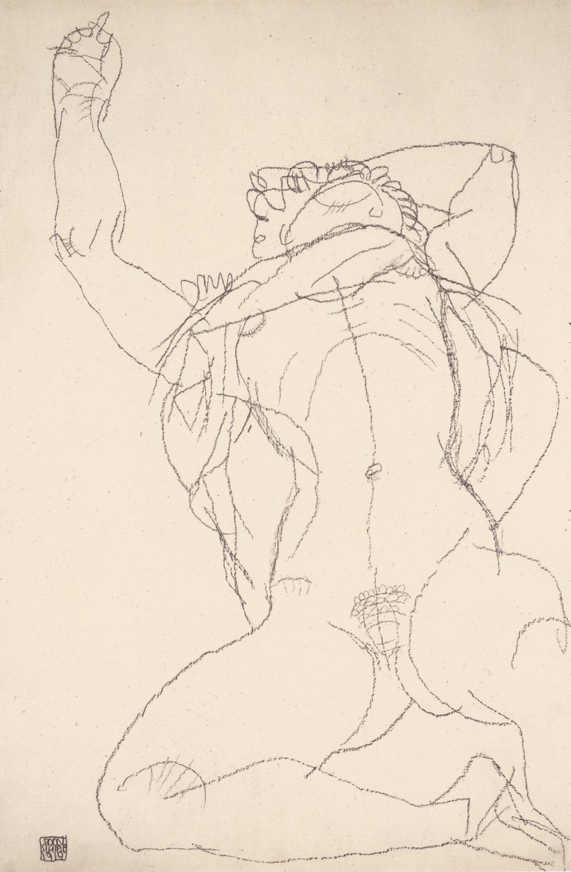 Akt kłamstwa autorstwa Egon Schiele