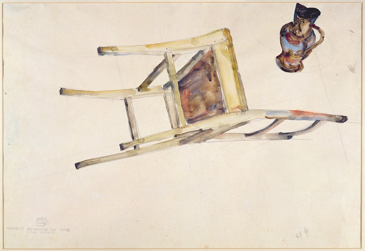 Organiczny ruch krzesła i dzbanka, 1912 autorstwa Egon Schiele