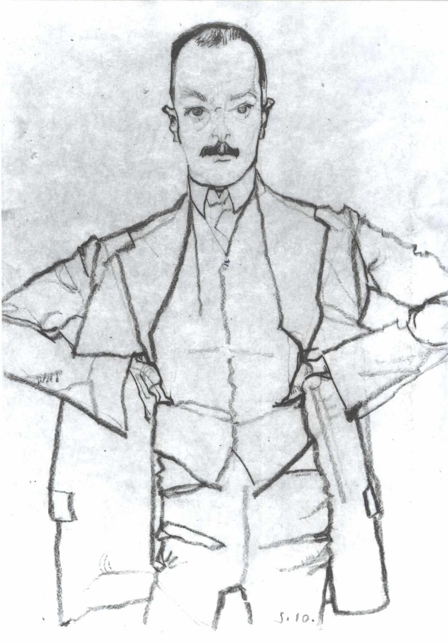 Portret Arthur Roessler autorstwa Egon Schiele