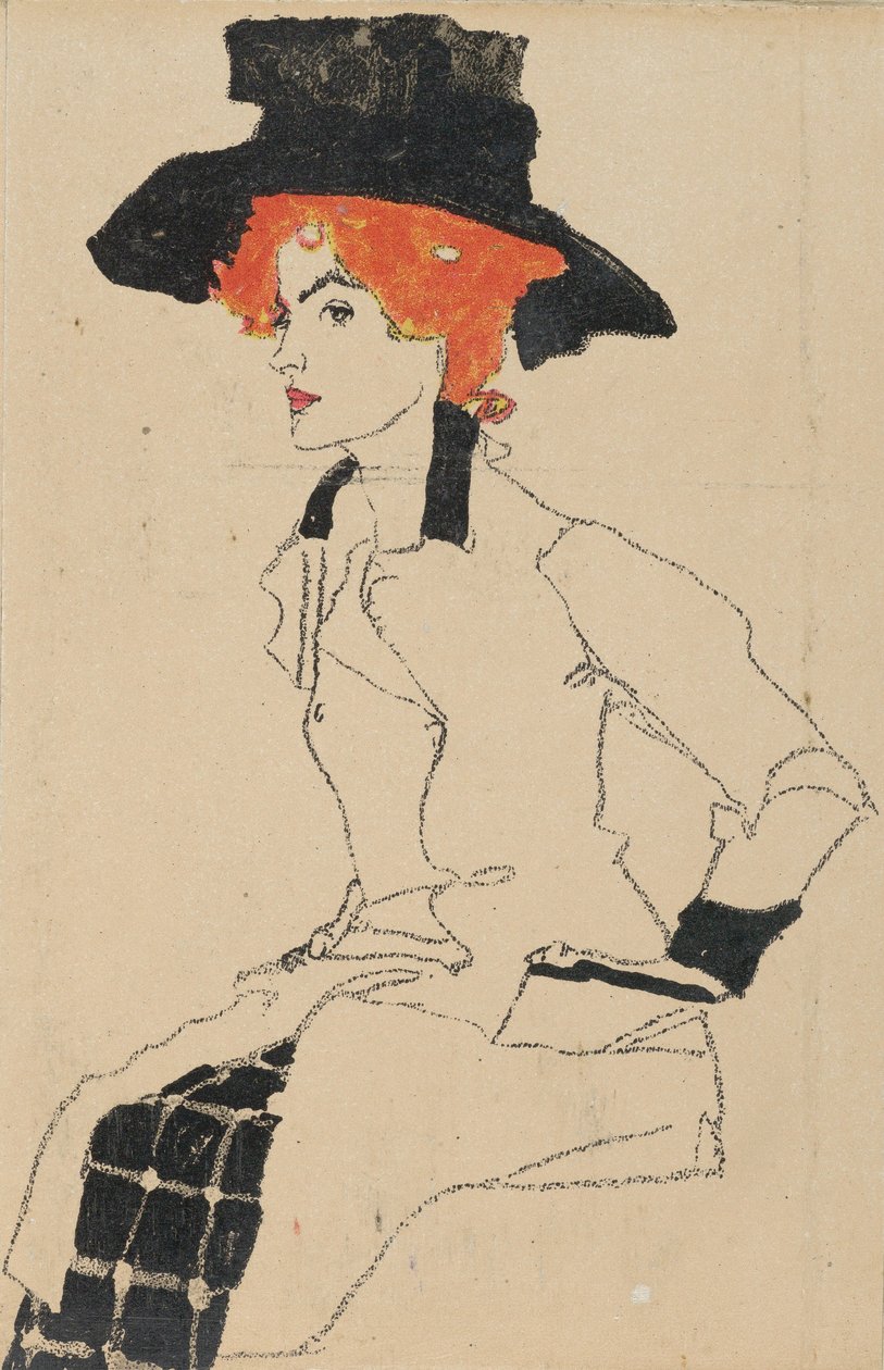 Portret kobiety, 1910 autorstwa Egon Schiele