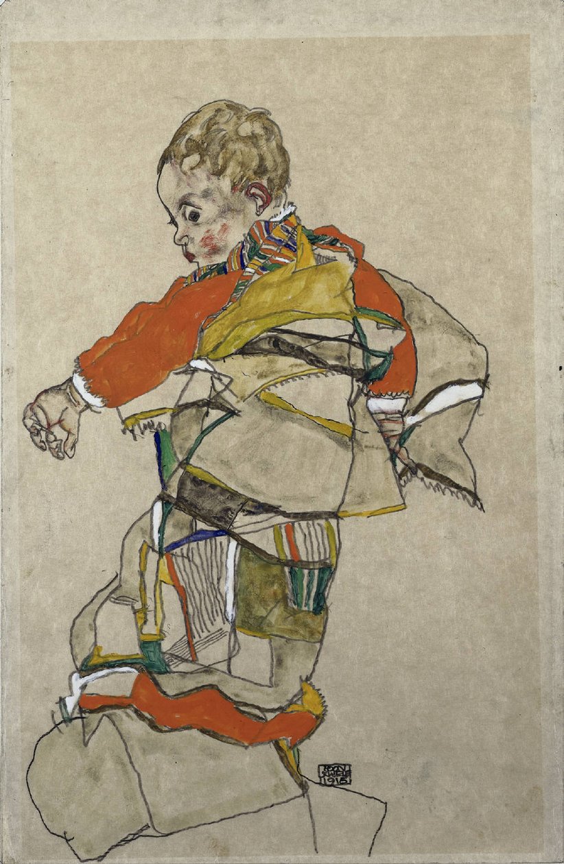 Portret dziecka autorstwa Egon Schiele