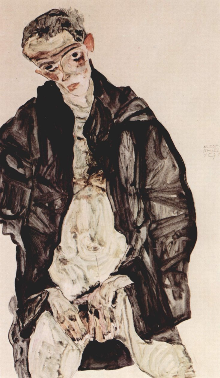 Masturbacja autorstwa Egon Schiele