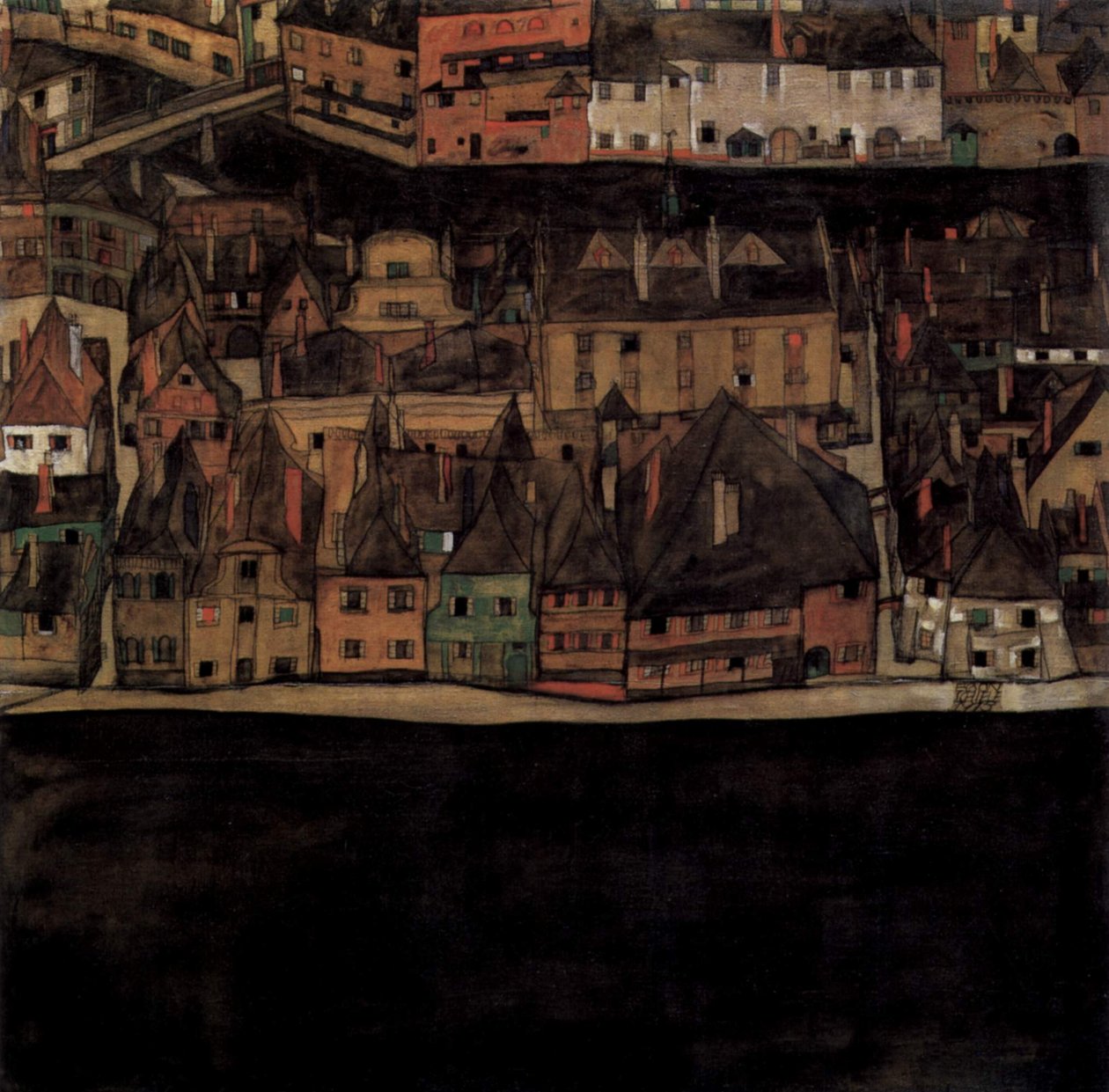 Małe miasto autorstwa Egon Schiele