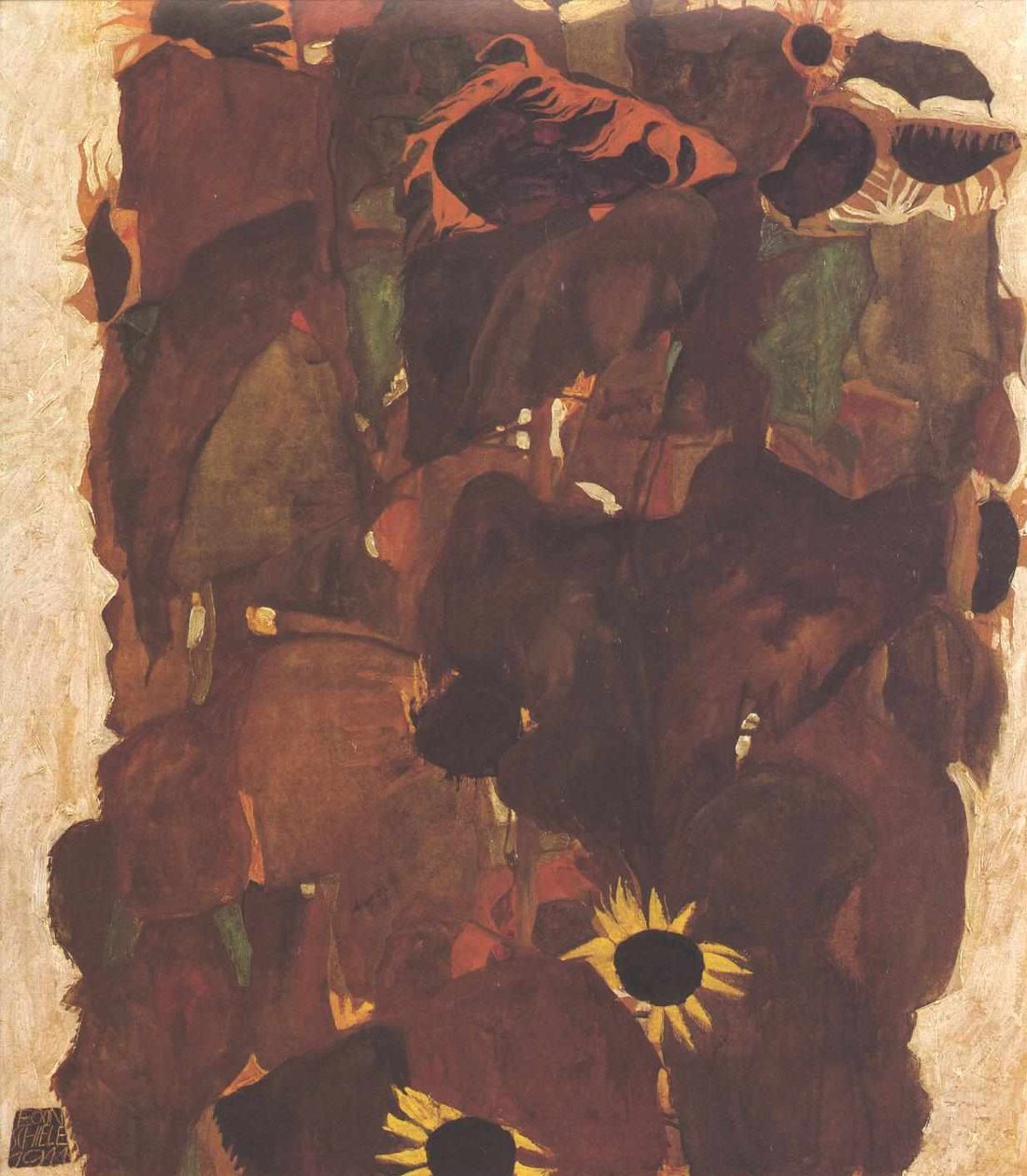 słoneczniki autorstwa Egon Schiele