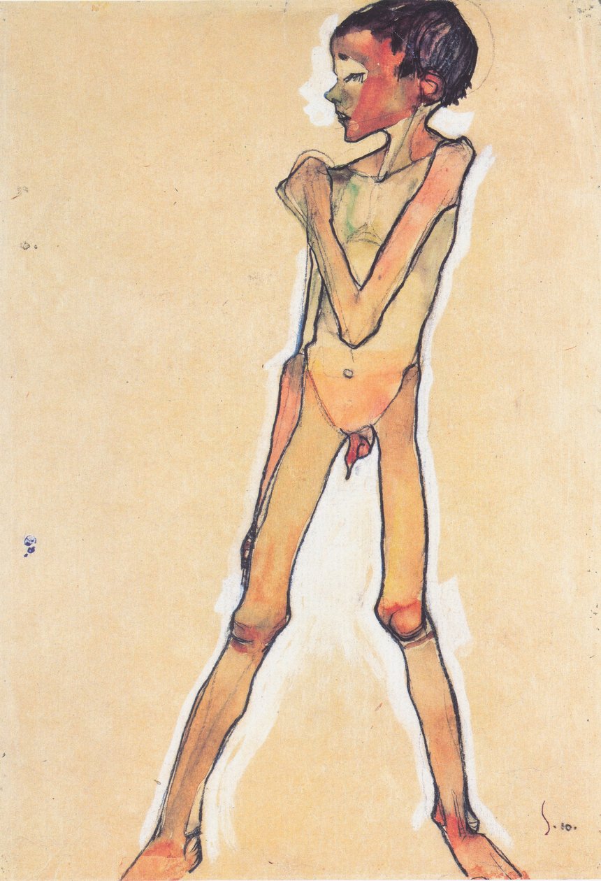 Stały akt męski autorstwa Egon Schiele