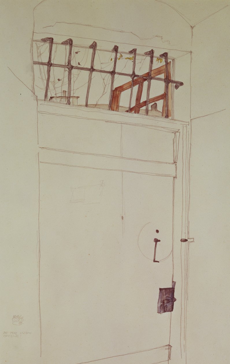 Drzwi na otwarte, 1912 autorstwa Egon Schiele