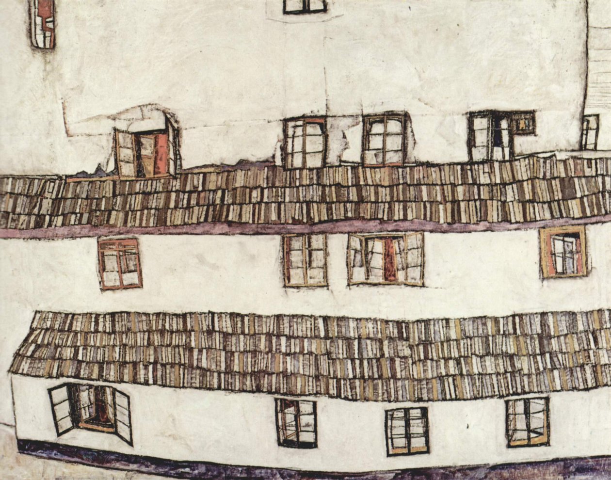 Okna autorstwa Egon Schiele