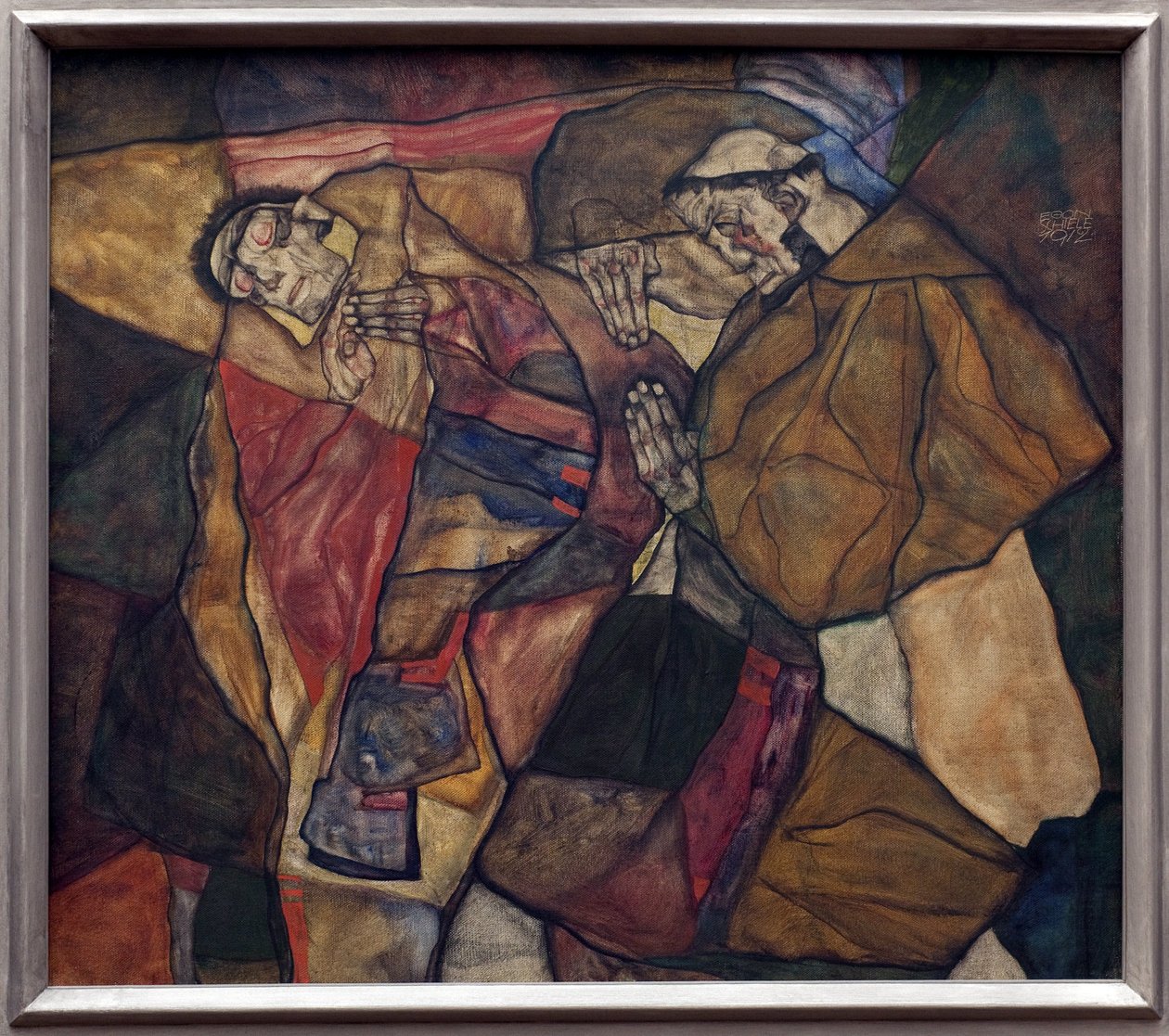Agonia. Obraz Egona Schiele (1890-1918), olej na płótnie 1912. Sztuka austriacka, wiek XX. Neue Pinakothek, Monachium (Niemcy). autorstwa Egon Schiele