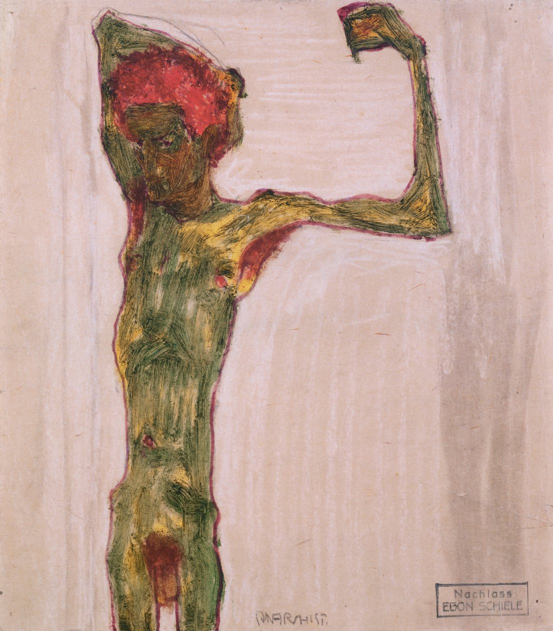 Anarchista, ok. 1909-10 autorstwa Egon Schiele