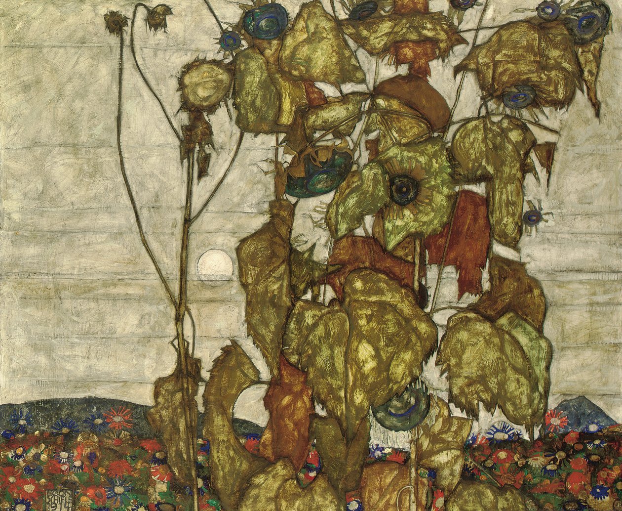 jesienne słońce autorstwa Egon Schiele