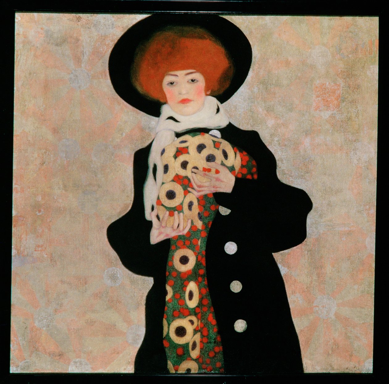 Bildnis einer Frau mit schwarzem Hut [Portret ... autorstwa Egon Schiele