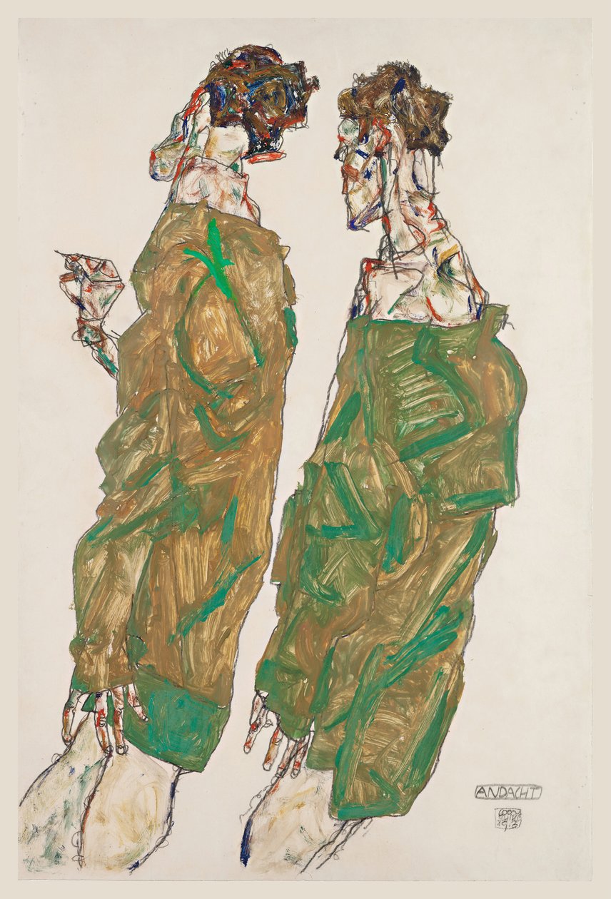 Nabożeństwo, 1913 autorstwa Egon Schiele