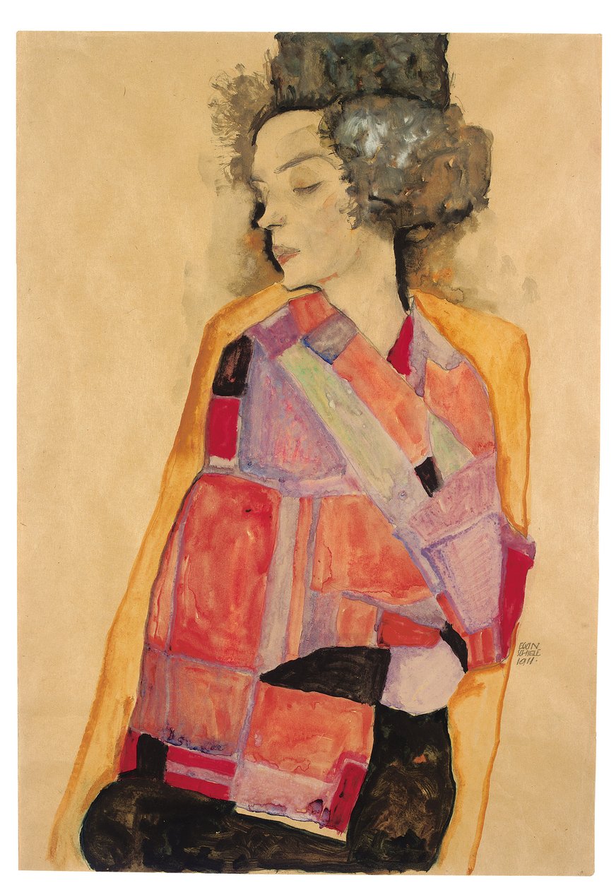 Śniąca kobieta autorstwa Egon Schiele