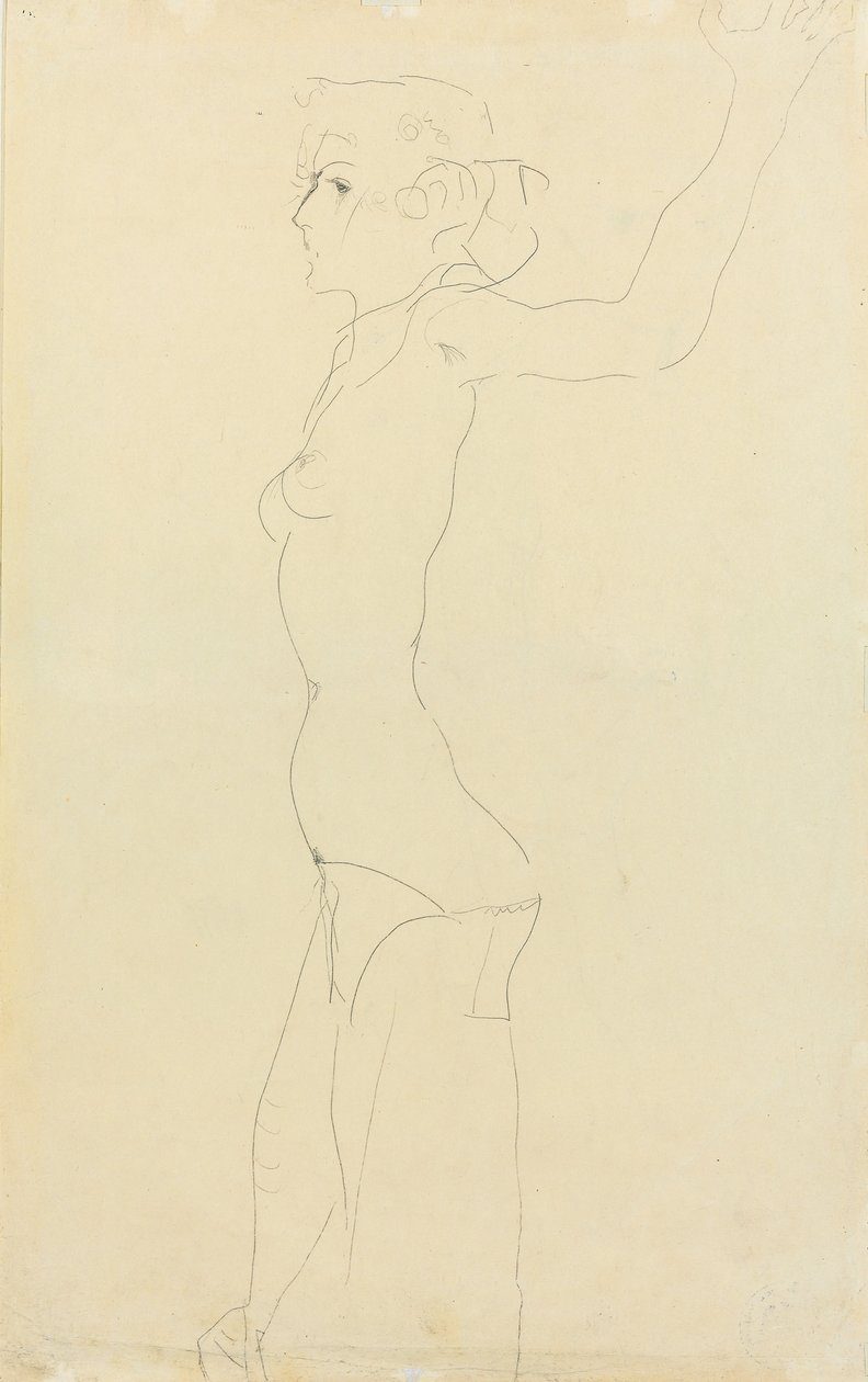 Akt kobiecy; Madchenakt, 1911 autorstwa Egon Schiele