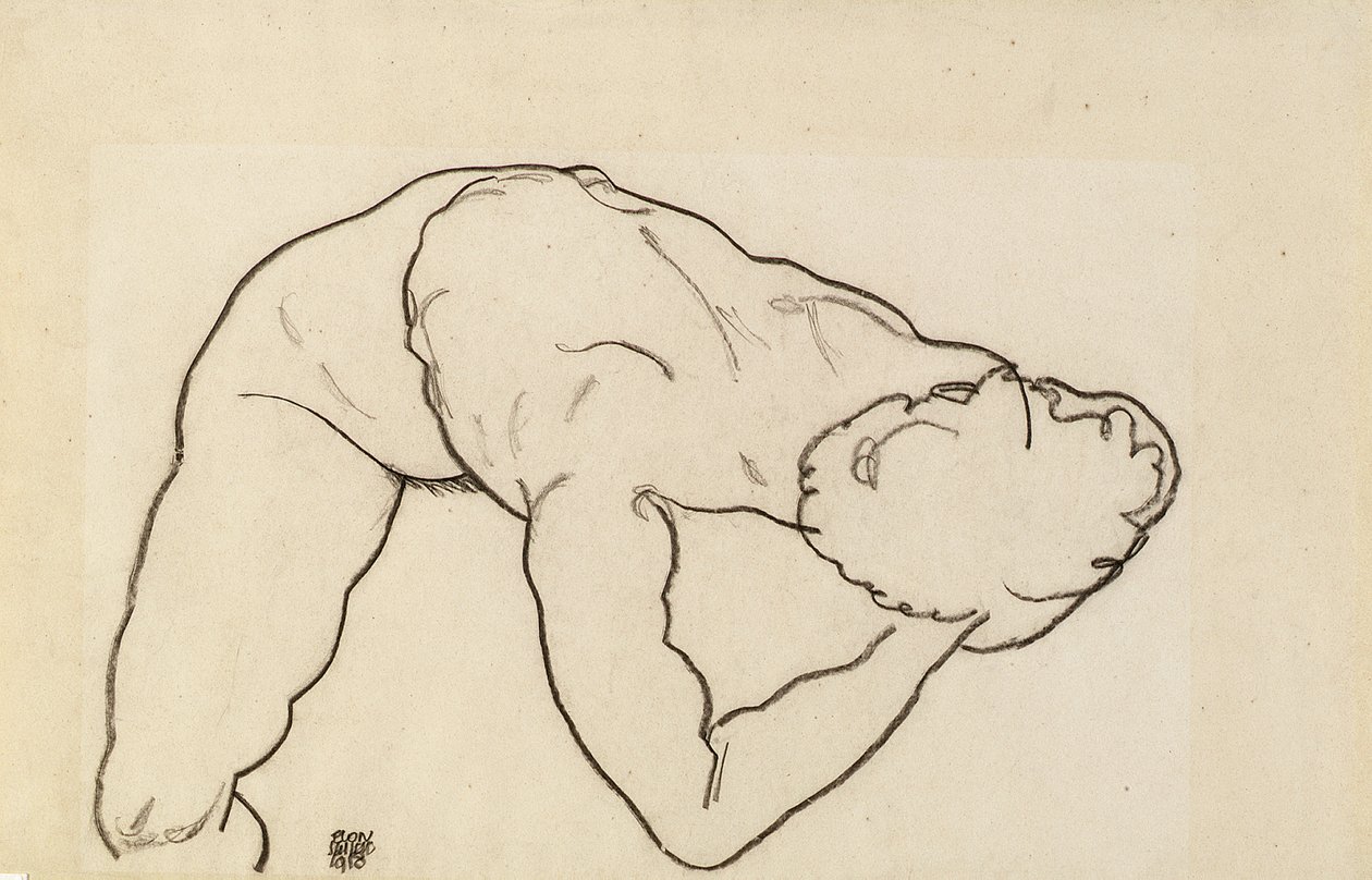 Akt kobiecy, 1918 autorstwa Egon Schiele