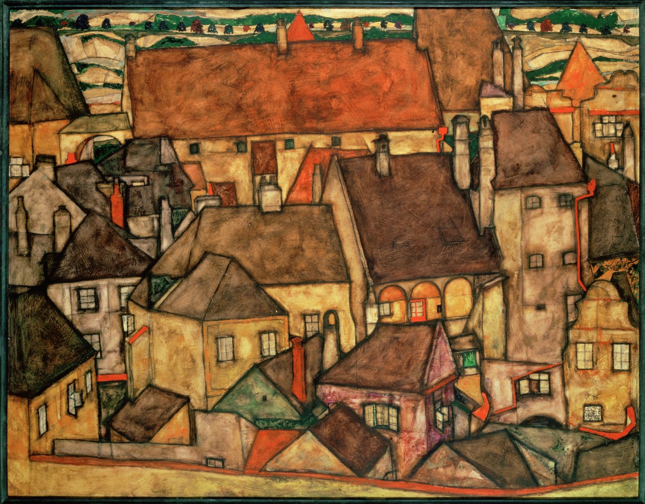 Żółte miasto ... autorstwa Egon Schiele