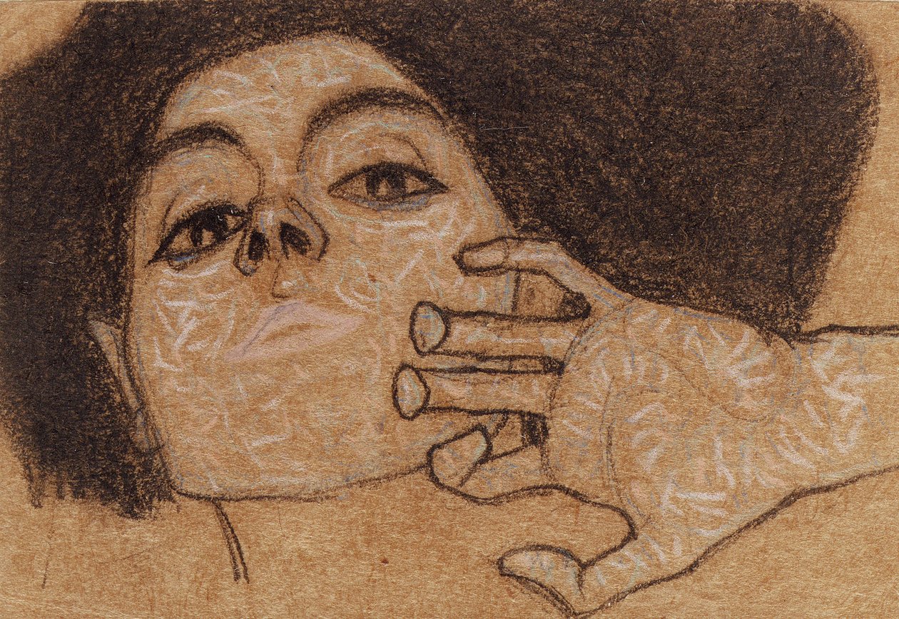 Głowa kobiety, ok. 1907-8 autorstwa Egon Schiele