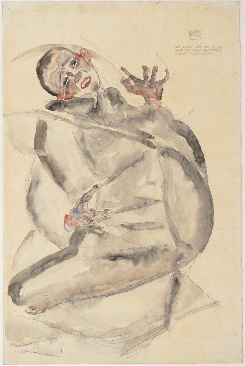 Chętnie znoszę dla sztuki i moich bliskich, 1912 autorstwa Egon Schiele