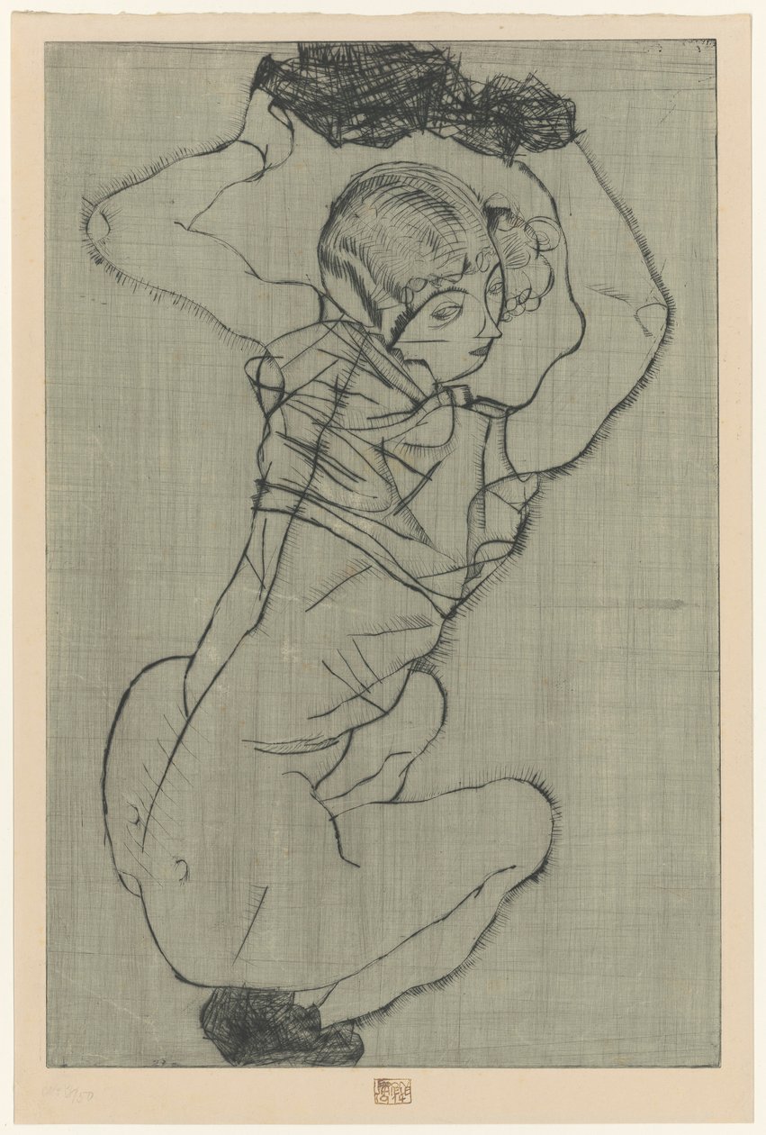 Kucające autorstwa Egon Schiele