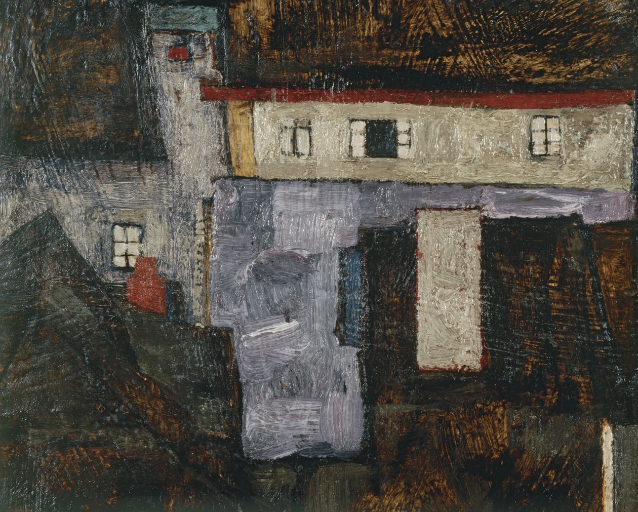 Krumau i Moldau Krumlov nad Wełtawą, ... (olej na płótnie) autorstwa Egon Schiele