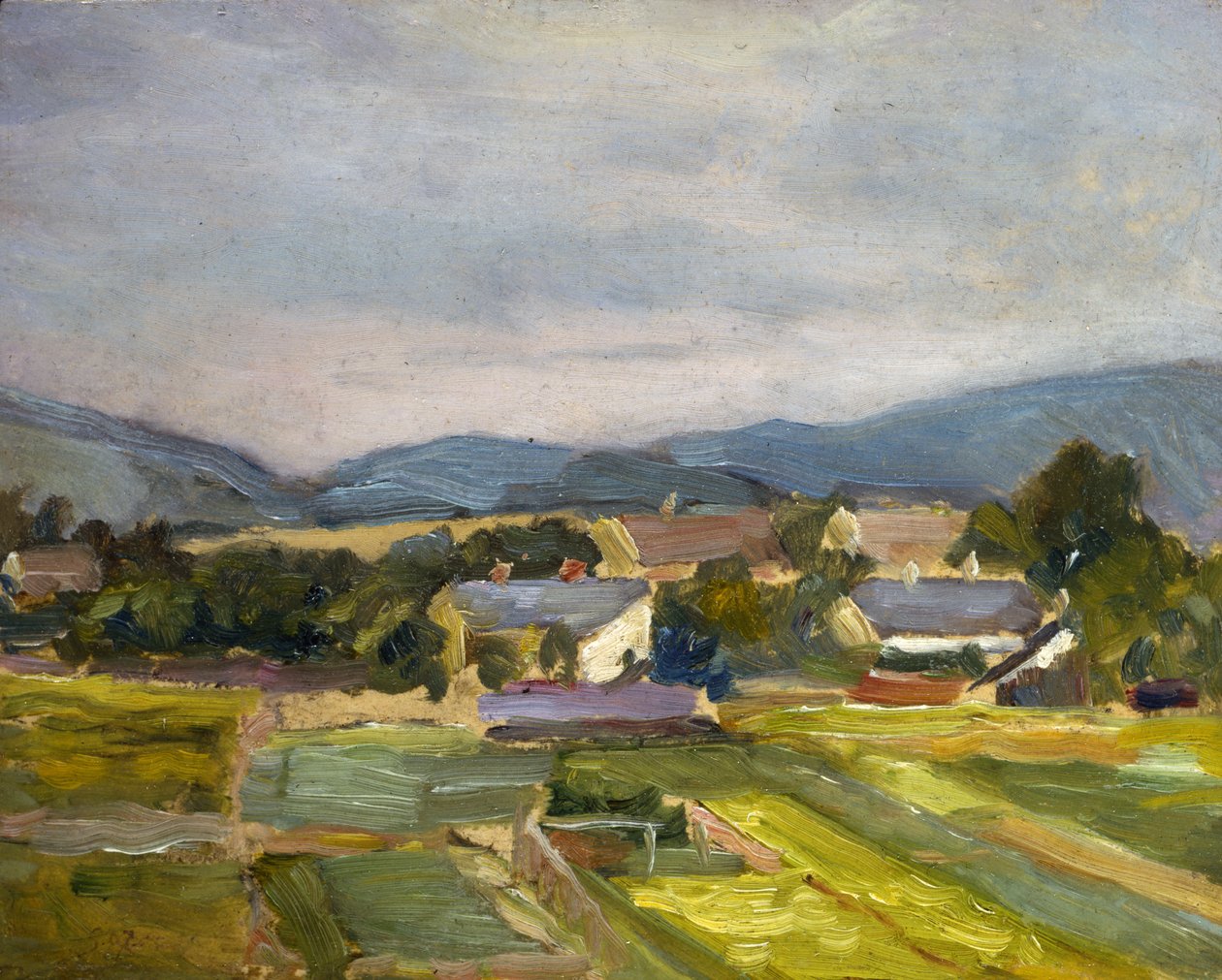 Krajobraz w północnej Austrii, 1907 autorstwa Egon Schiele