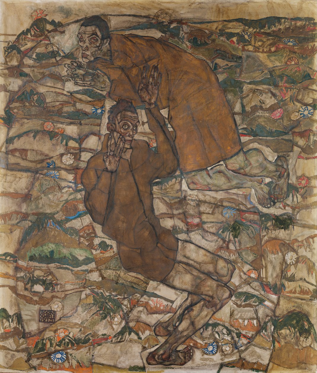 Lewitacja Ślepy II, 1915 autorstwa Egon Schiele