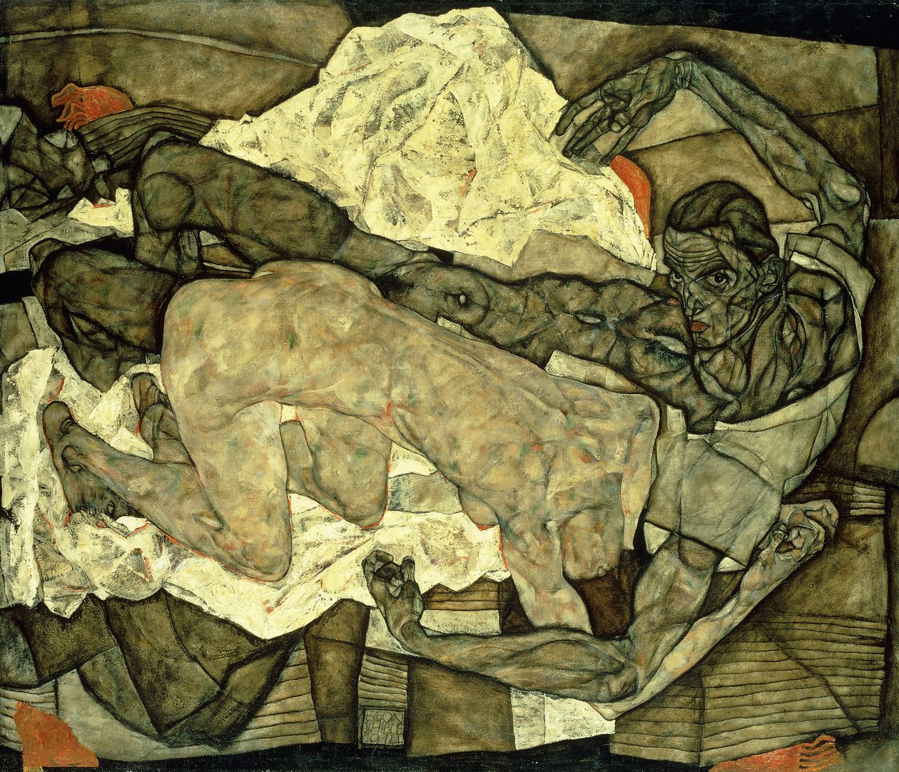 Zakochani autorstwa Egon Schiele