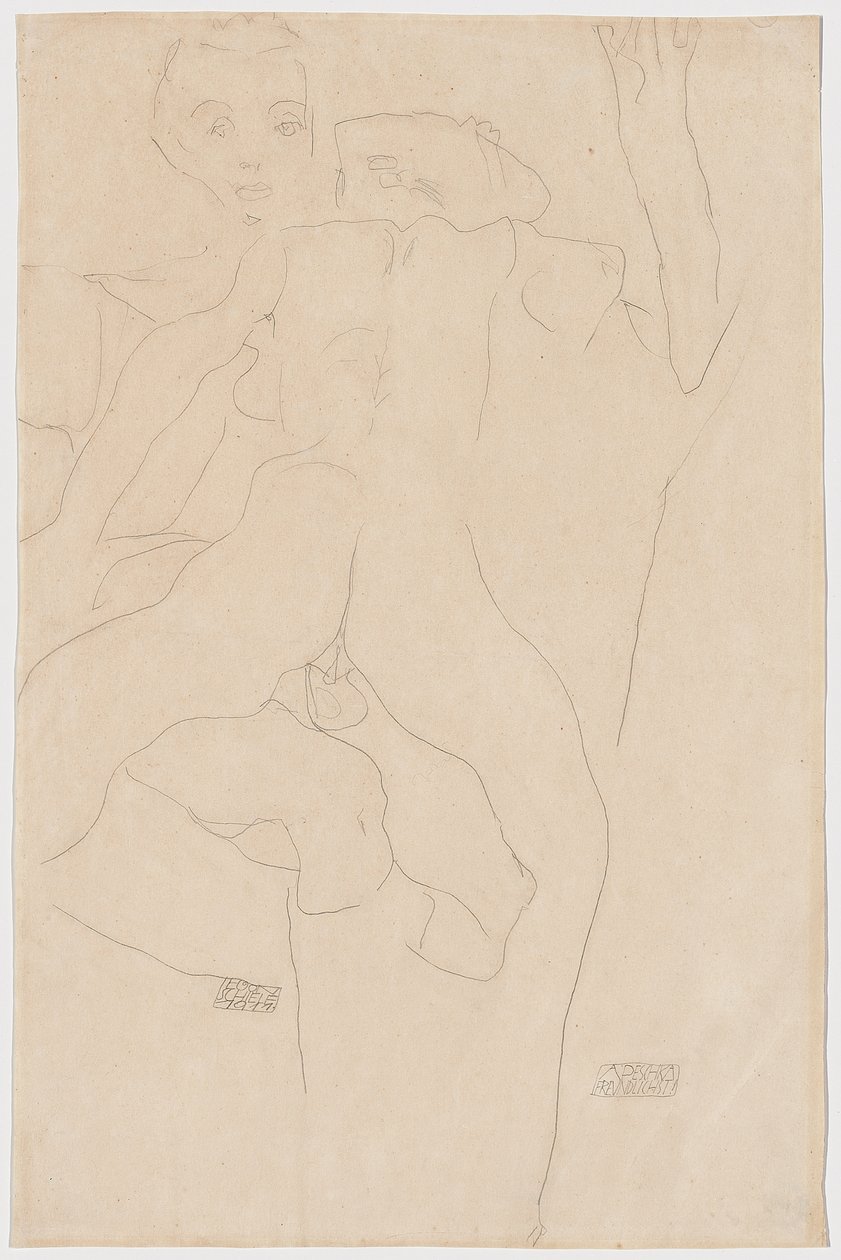 zakochani Kochająca się para, 1911 autorstwa Egon Schiele