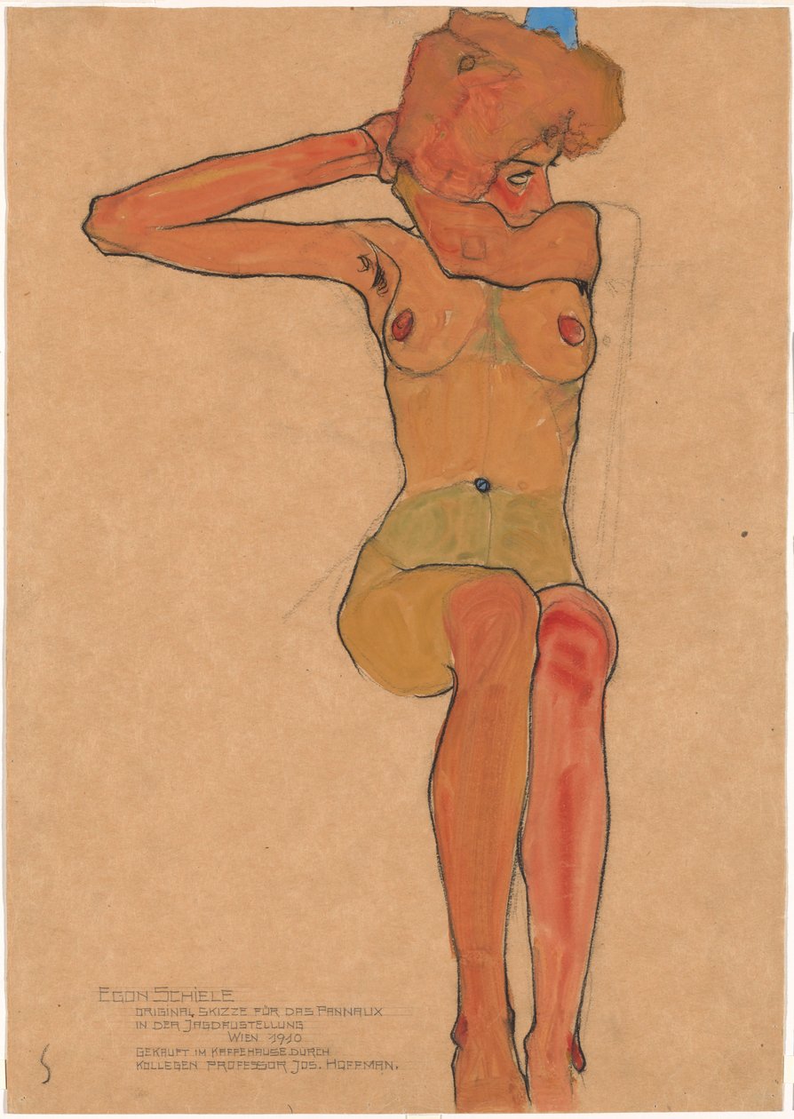 Mädchenakt (Gertrude) autorstwa Egon Schiele