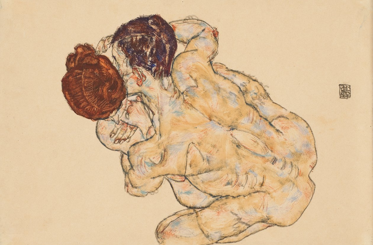 Mężczyzna i kobieta autorstwa Egon Schiele