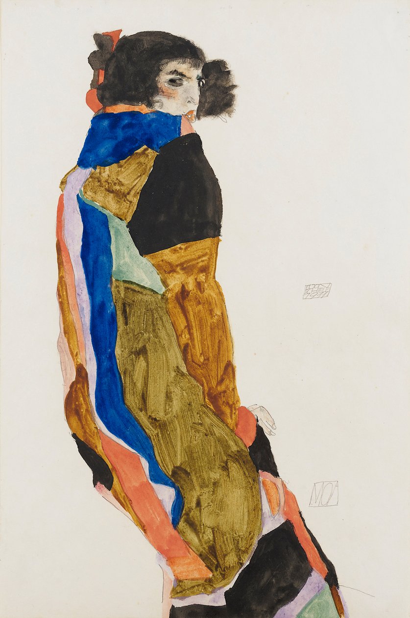 Moah. Praca Egona Schiele (1890-1918), akwarela i gwasz na papierze autorstwa Egon Schiele