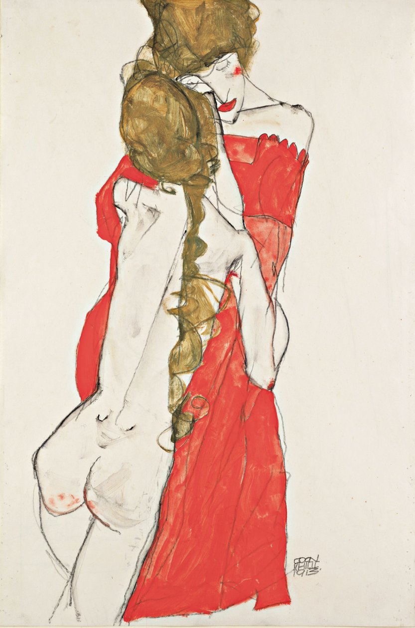 Matka i córka, 1913 autorstwa Egon Schiele