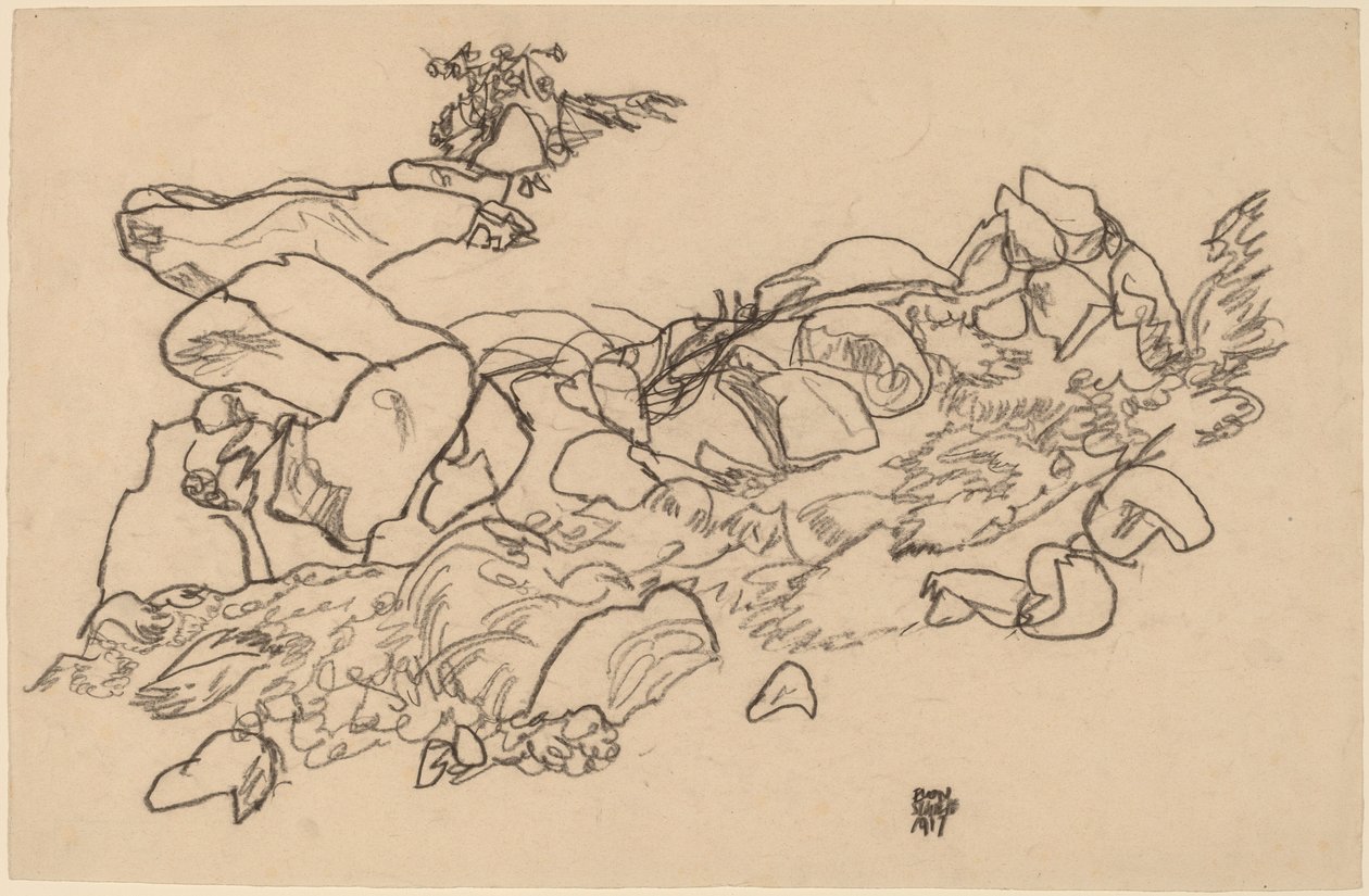 Górski potok autorstwa Egon Schiele