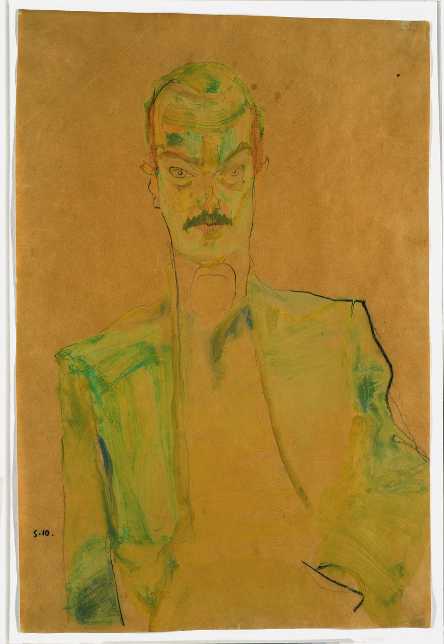 Akt na kolorowej tkaninie, 1911 (wc i ołówek z gwaszem na papierze) autorstwa Egon Schiele