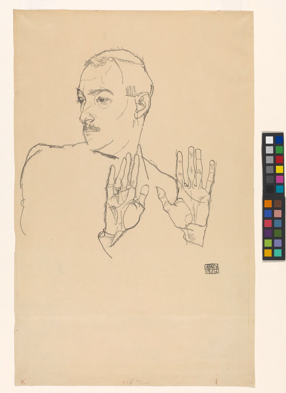 Portret Arthura Roesslera autorstwa Egon Schiele