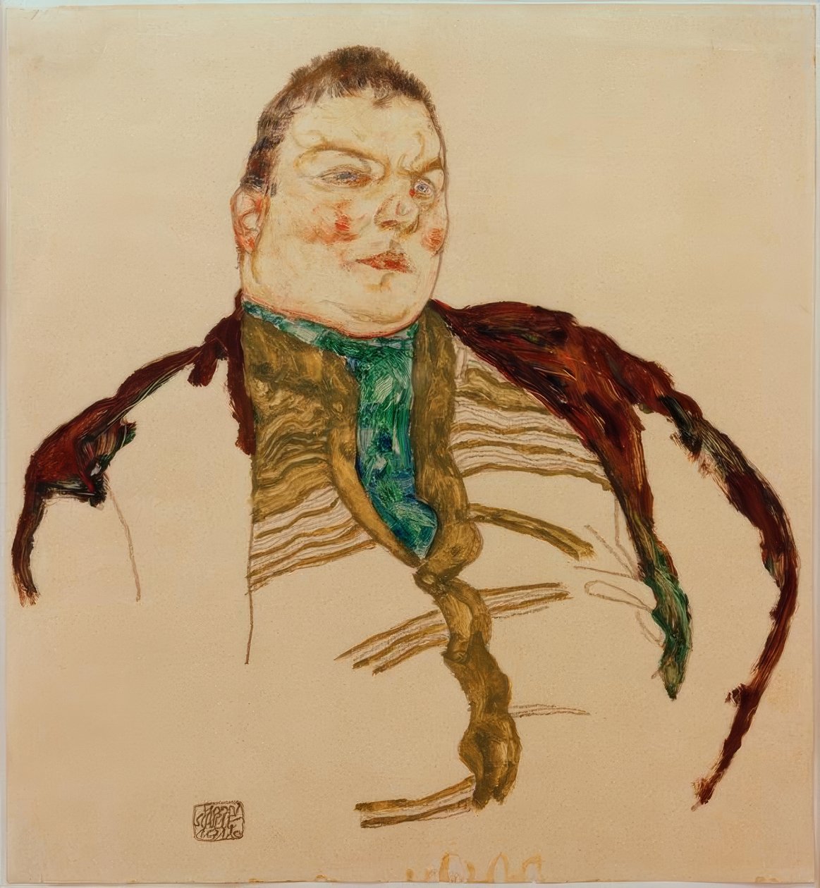 Portret grubasa autorstwa Egon Schiele