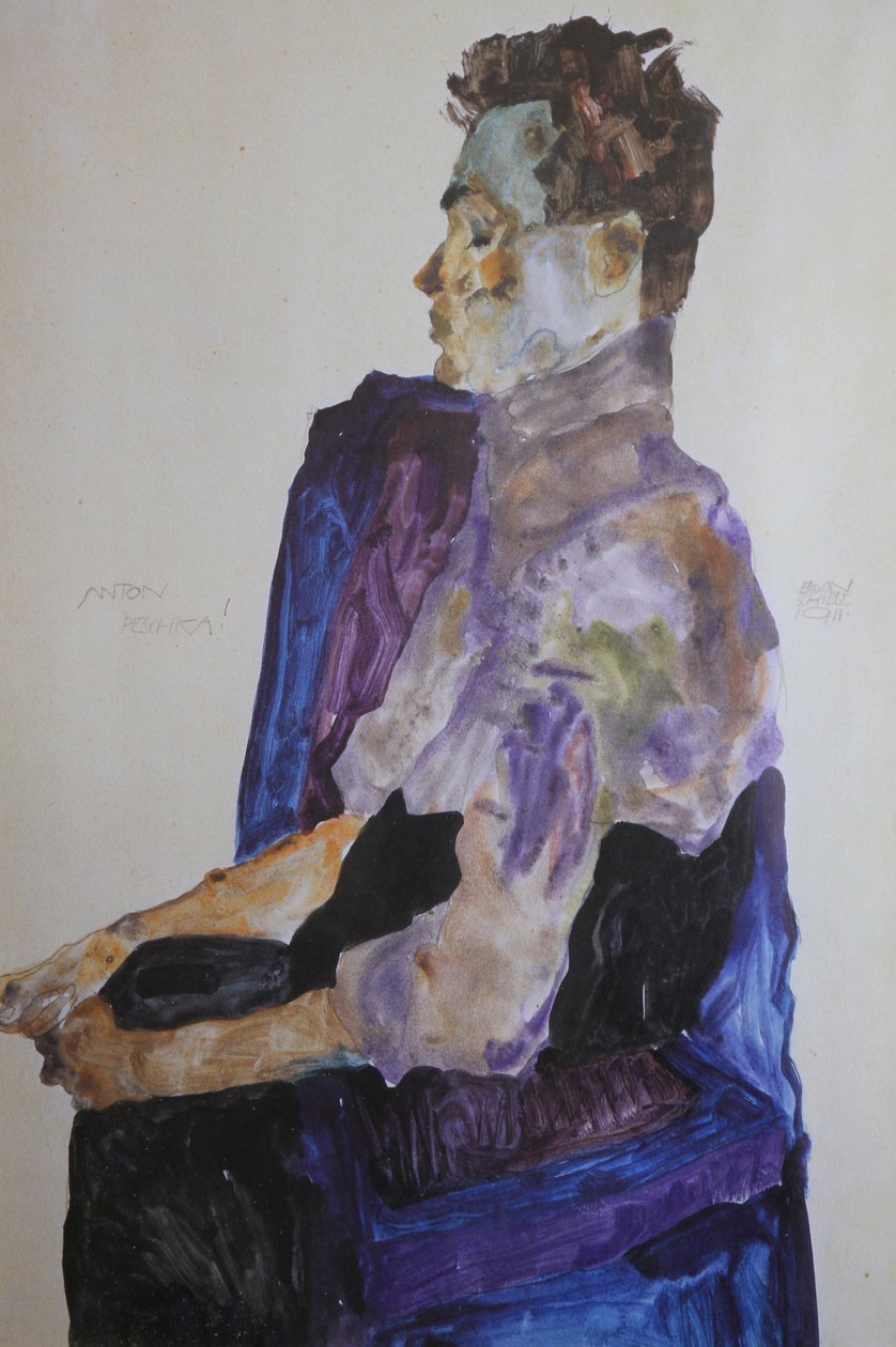 Portret Antona Peschki, 1911. autorstwa Egon Schiele