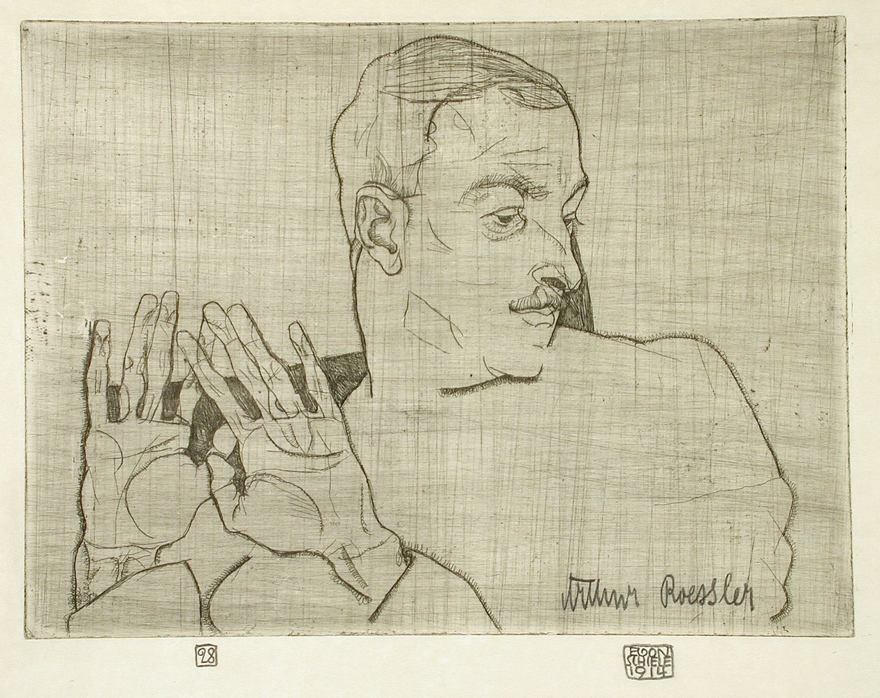 Portret Arthura Roesslera autorstwa Egon Schiele