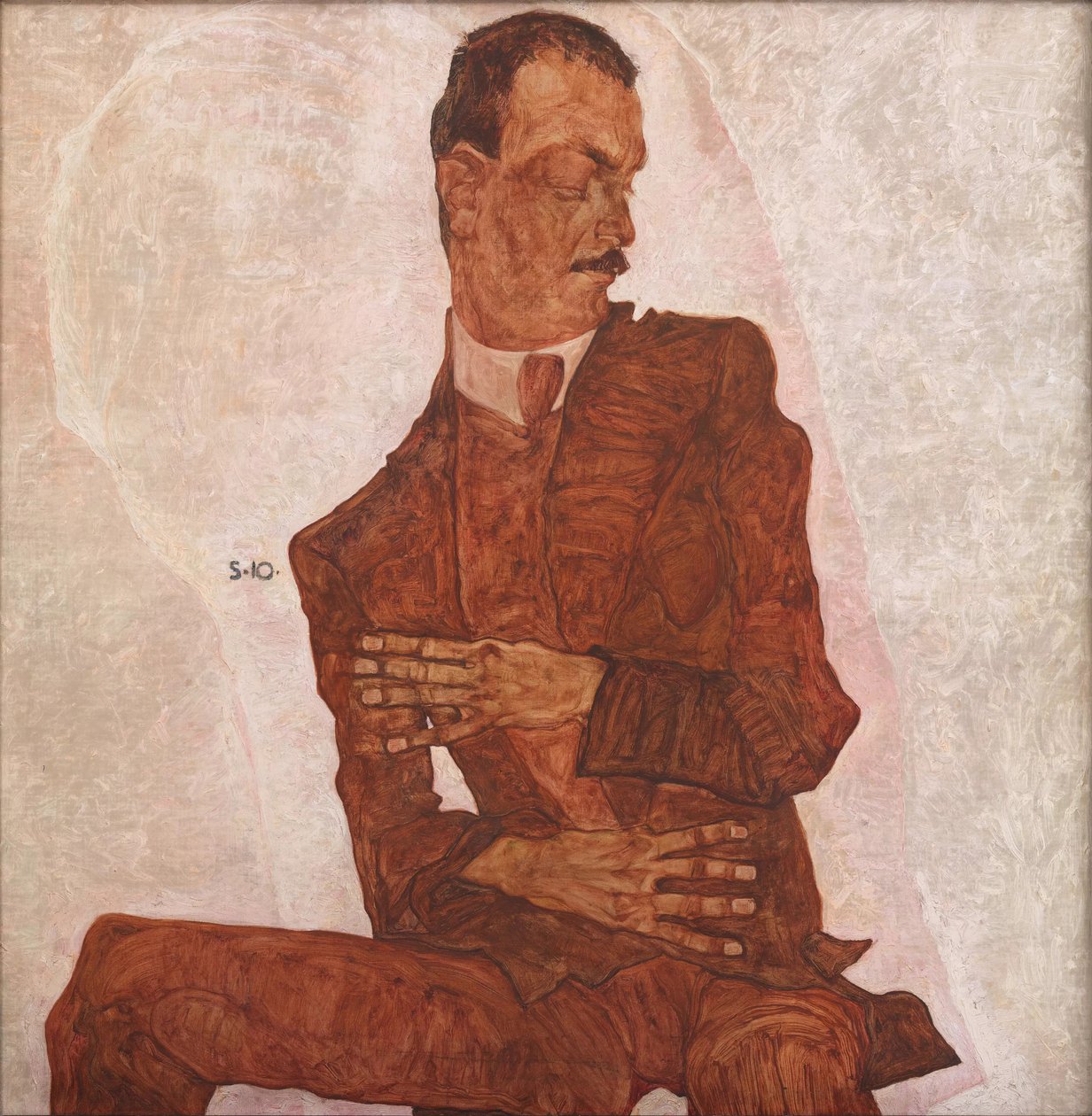 Portret Arthura Roesslera, 1910. autorstwa Egon Schiele